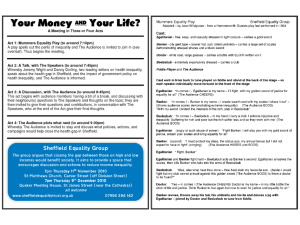 Your Money and Your Life? Closing the Health Gap in Sheffield