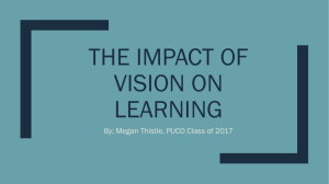 The Impact of Vision on Learning