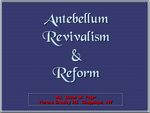 Antebellum Reform Movements