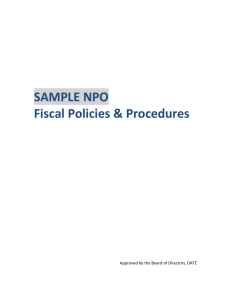 Fiscal Policies & Procedure - CompassPoint Nonprofit Services