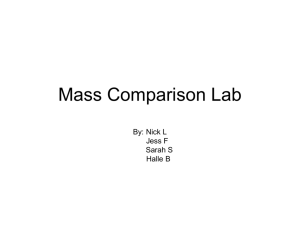 Mass Comparison Lab