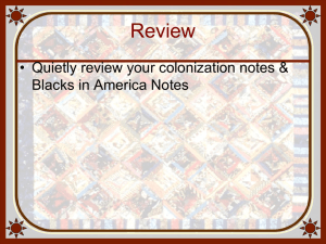 PowerPoint Walk Away Review Colonization