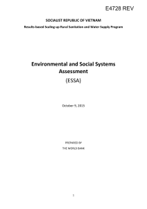 Recommendations for the Program Environmental and Social Systems