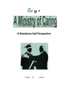 Called to a Ministry of Caring Residence Hall Perspective Murray