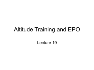 Altitude Training and EPO