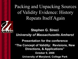 Packing and Unpacking Sources of Validity Evidence
