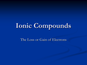 Ions and Ionic Compounds