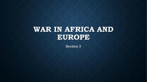 The War In Africa and Europe (Section 3)