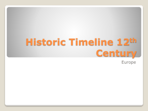 Historic Timeline 12th Century