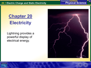 20.1 Electric Charge and Static Electricity