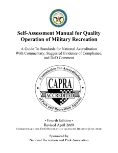 Military Standards (4th Edition) - National Recreation and Park