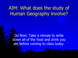 Introductory Powerpoint - AP Human Geography/Freshman Global