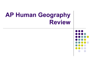 AP Human Geography Review - Erie City School District