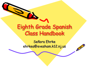 Eighth Grade Spanish Class Handbook