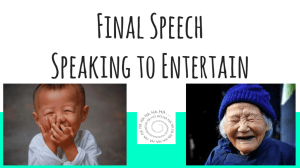 Final Speech to Entertain