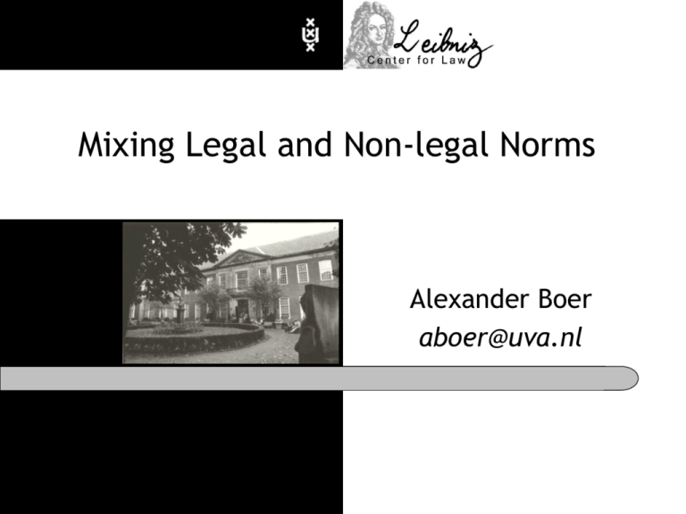 Non Legal Norms Meaning