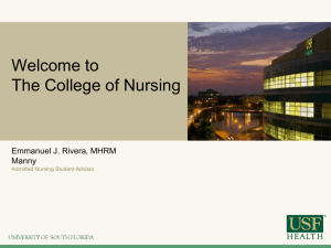 Materials for The College of Nursing - USF Health