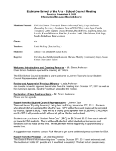 November 8, 2011 School Council Minutes
