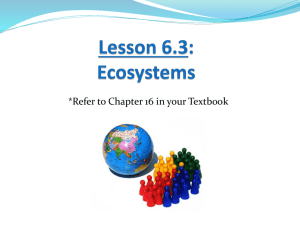 Lesson 6.3 Ecosystems