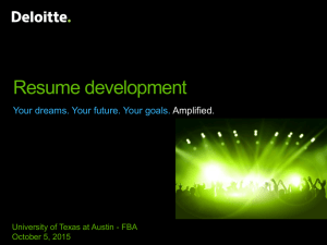 Financial Advisory Services at Deloitte