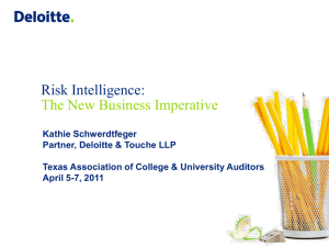 Risk Intelligence: The New Business Imperative