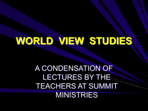 world view studies - Biblical Discipleship Ministries