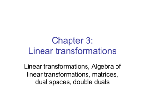 Chapter 3: Linear transformations