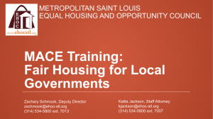 MACE Training 2015.10.27 - Metropolitan St. Louis Equal Housing