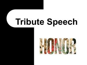 Commemorative Speeches