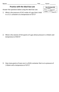 Practice with the Ideal Gas Law