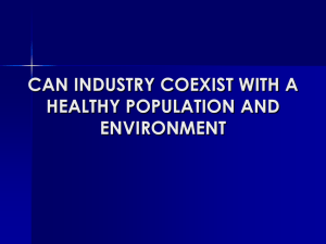 can industry coexist with a healthy population and environmenrt