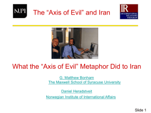 The Axis of Evil and Iran