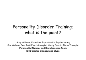 Personality Disorder Training