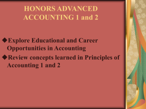 PRINCIPLES OF ACCOUNTING 1 Explore Educational and Career
