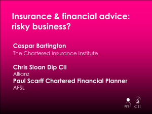 Insurance & financial advice: risky business?