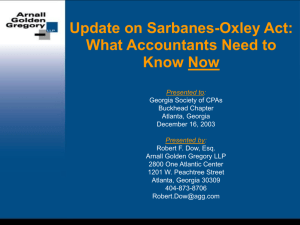 Sarbanes-Oxley Act: Impact on Auditors, Client Companies and