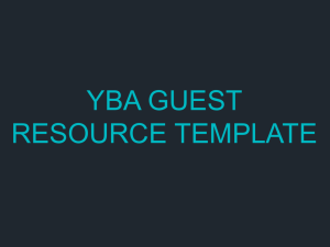 Presentation Template - Youth Business Alliance