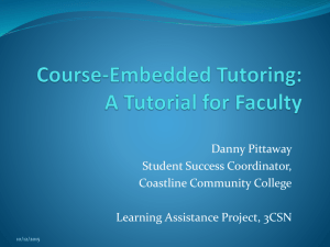 Course-Embedded Tutoring - Coastline Community College