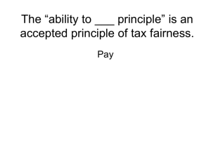The “ability to ___ principle” is an accepted principle of tax fariness.