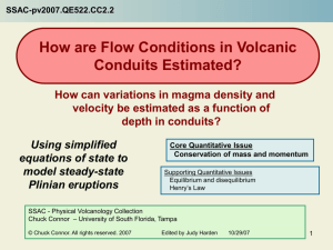 Calculate the solubility of volatiles in magma as a function of depth