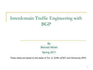Interdomain traffic engineering with BGP