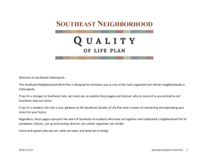 Work Plan - Southeast Neighborhood