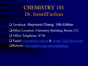 Chemistry:The Study of Change