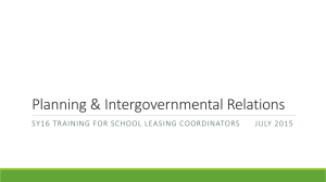 Planning & Intergovernmental Relations