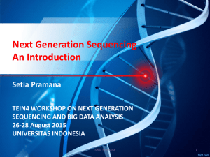 Introduction to Next Generation Sequencing