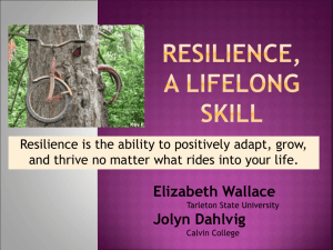 Resilience, A Lifelong skill