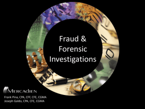 Fraud and Forensic Audit Investigations