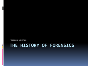 The History of Forensics - The Center For Creative Scholars