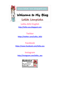 Lolita AOU English http://lolita-aou.blogspot.com Twitter https://twitter
