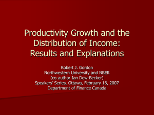 Productivity Growth and the Distribution of Income